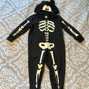 Mickey Mouse glow in the dark skeleton onesie